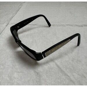 VINTAGE Liz Claiborne‎ L509S 80s 90s Black Flower rectangular 52mm FRAMES ONLY